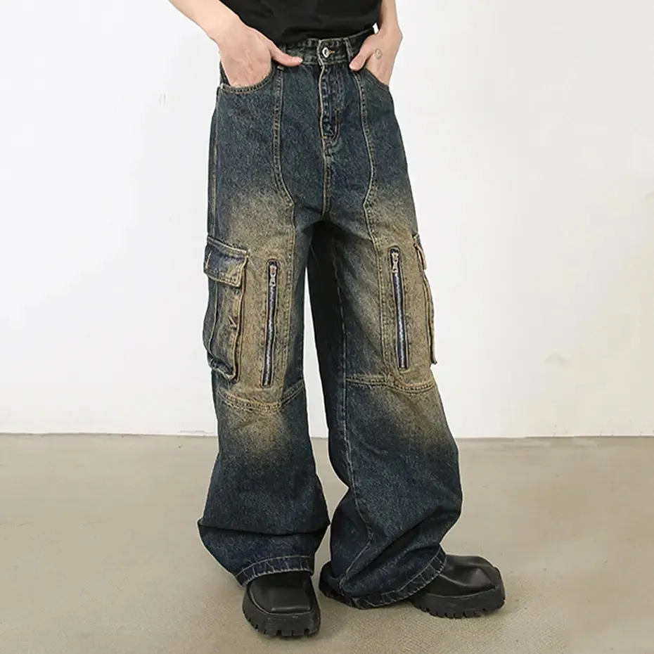 Zippered Side Pockets Jeans